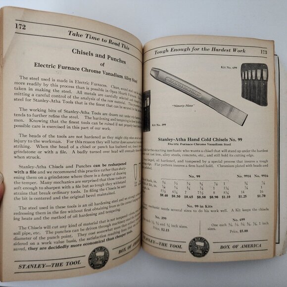 STANLEY TOOLS Catalogue No34A July 1936Ed for CARPENTERS & MECHANICS - Picture 5 of 7